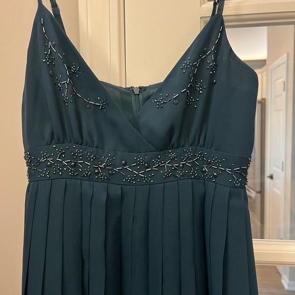 Stunning Ted Baker dark teal Embellished Midi Dress - Picture 2 of 12